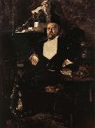 Mikhail Vrubel Portrait of Savva Mamontov Spain oil painting artist
